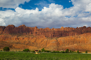 Image showing Beautiful rock formations in Moab near the Arches NP