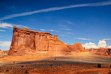 Image showing Beautiful rock formations in Arches National Park, Utah, USA