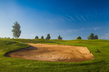 Image showing Summer on the empty golf course