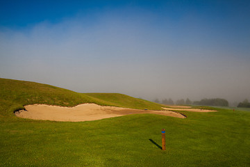 Image showing Summer on the empty golf course