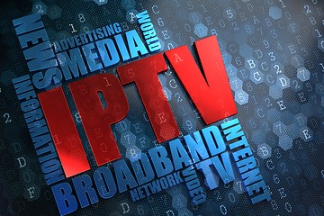 Image showing IPTV. Wordcloud Concept.