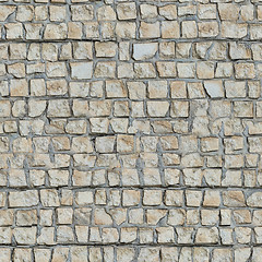 Image showing Seamless Texture of  Wall With Decorative Stone.