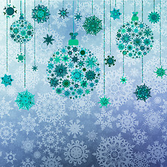 Image showing Green christmas vector illustration. EPS 10