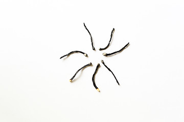 Image showing burned matches