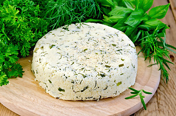 Image showing Cheese round homemade with spices