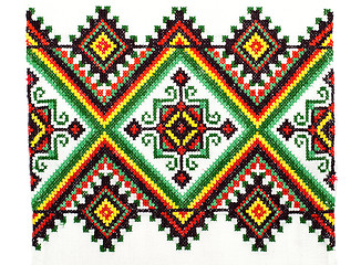 Image showing embroidered handmade good by cross-stitch pattern