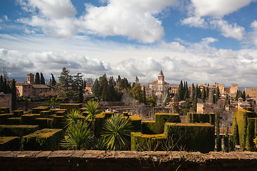 Image showing Gardens in Granada in winter