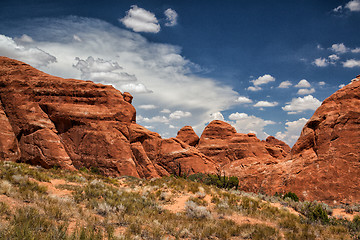 Image showing Beautiful rock formations in Arches National Park, Utah, USA