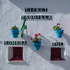 Image showing Booking office - bullring in Mijas 