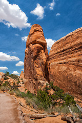 Image showing Beautiful rock formations in Arches National Park, Utah, USA