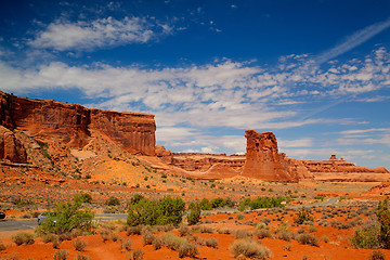 Image showing Beautiful rock formations in Arches National Park, Utah, USA