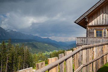 Image showing Detail of old wood house