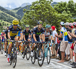 Image showing The Peloton on Alpe D'Huez