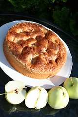 Image showing Apple cake with Swedish apples