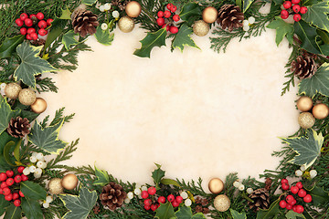 Image showing Christmas Floral Border