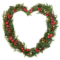 Image showing Heart Shaped Christmas Wreath