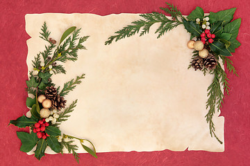 Image showing Christmas Floral Border