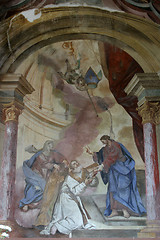 Image showing Fresco painting in the old church