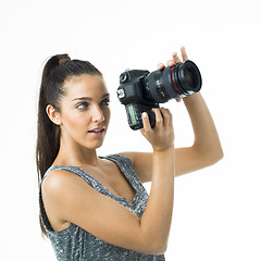 Image showing sexy woman photographer