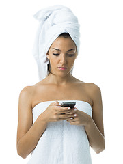 Image showing woman with cellphone