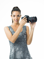 Image showing sexy woman photographer