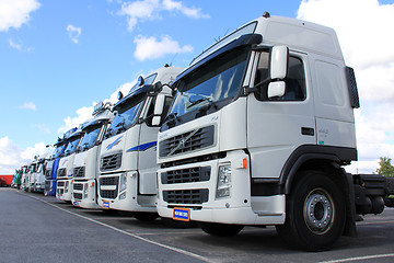 Image showing Row of Volvo Trucks