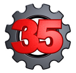 Image showing number and cogwheel