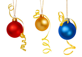 Image showing Christmas tree baubles