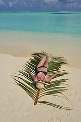 Image showing happy woman enjoy  summer time