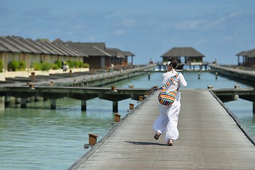 Image showing happy woman enjoy  summer time