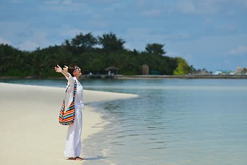 Image showing happy woman enjoy  summer time