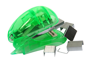 Image showing Green Stapler