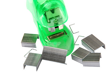 Image showing Green Stapler