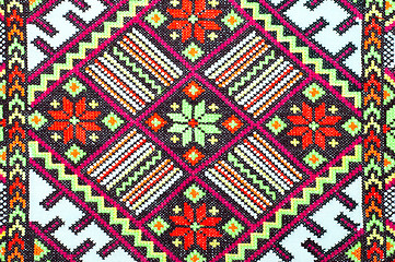 Image showing embroidered handmade good by cross-stitch pattern
