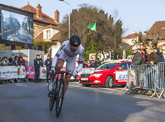 Image showing The Cyclist Denis Menchov- Paris Nice 2013 Prologue in Houilles