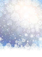 Image showing Christmas background with snowflakes. EPS 10