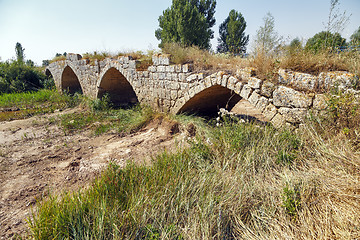 Image showing Roman bridge over the river Brulles Trisla in Sasamon