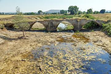 Image showing Roman bridge over the river Brulles Trisla in Sasamon