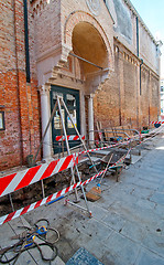 Image showing Venice italy unusual road work 