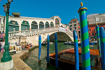 Image showing Venice Italy Rialto bridge view