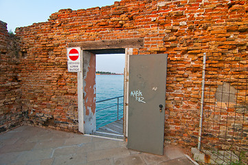 Image showing Venice Italy old door