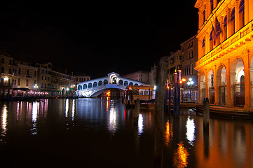 Image showing Venice Italy Rialto bridge view