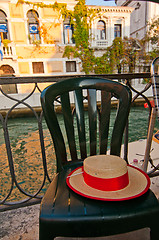 Image showing Venice Italy gondolier hat