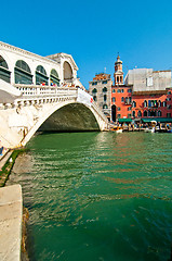 Image showing Venice Italy Rialto bridge view