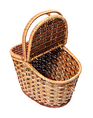 Image showing open basket for picnic isolated