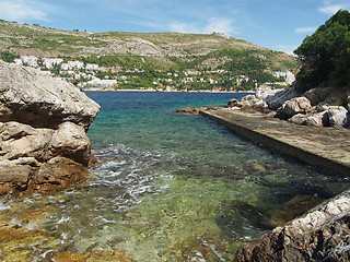 Image showing Small dock in Lokrum island, Croatia