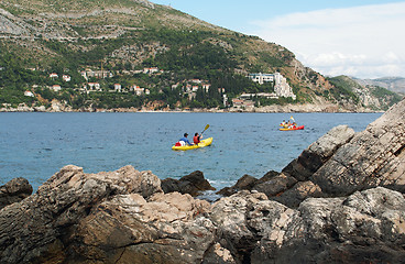 Image showing Lokrum island, Croatia, august 2013, sea kayaking