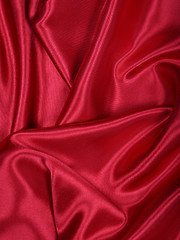 Image showing Smooth elegant red silk as background 