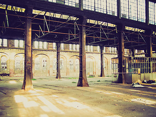 Image showing Retro look Abandoned factory