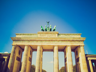 Image showing Retro look Brandenburger Tor, Berlin